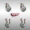 Service Caster 4 Inch 316SS Gray Polyurethane Wheel Swivel Top Plate Caster Rigid SCC, 2PK SCC-SS31620S414-PPUB-2-R-2 - alternate 2